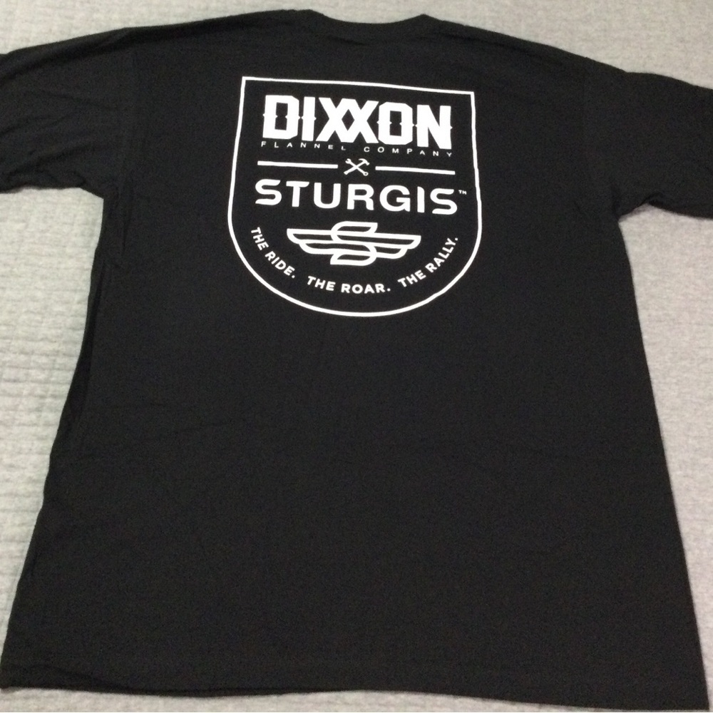 Dixxon Men's Black Ride The Roar Rally Badge Sturgis Shirt